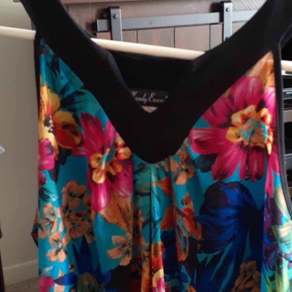 Mandy Evans Women's High Neck Floral Tank - Women's Size Large